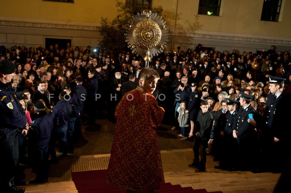 Epitaph in Athens /  Επιτάφιος στην εκκλησία του Αγίου Διονυσίου
