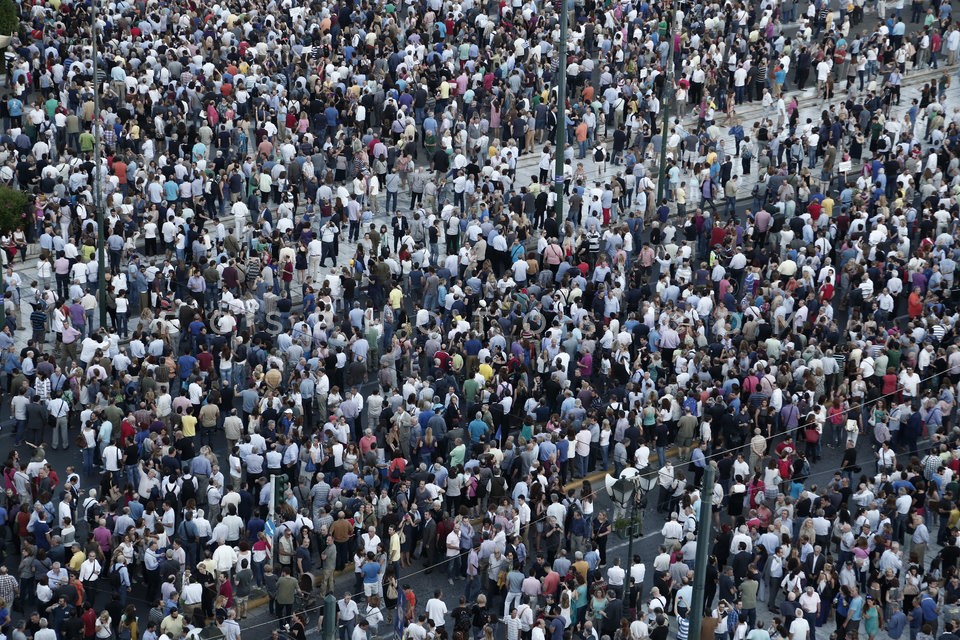 Pro-euro demonstration in Athens  / Συγκέντρωση υπέρ της παραμονής της Ελλάδας στο ευρώ και στην Ευρωπαϊκή Ενωση