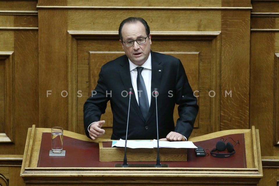 French President Francois Hollande at the Greek Parliament / Ομιλία Φρανσουά Ολάντ στην ολομέλεια του Κοινοβουλίου