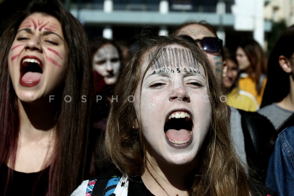 Students protest rally in central Athens. / Μαθητικό συλλαλητήριο στο κέντρο της Αθήνας