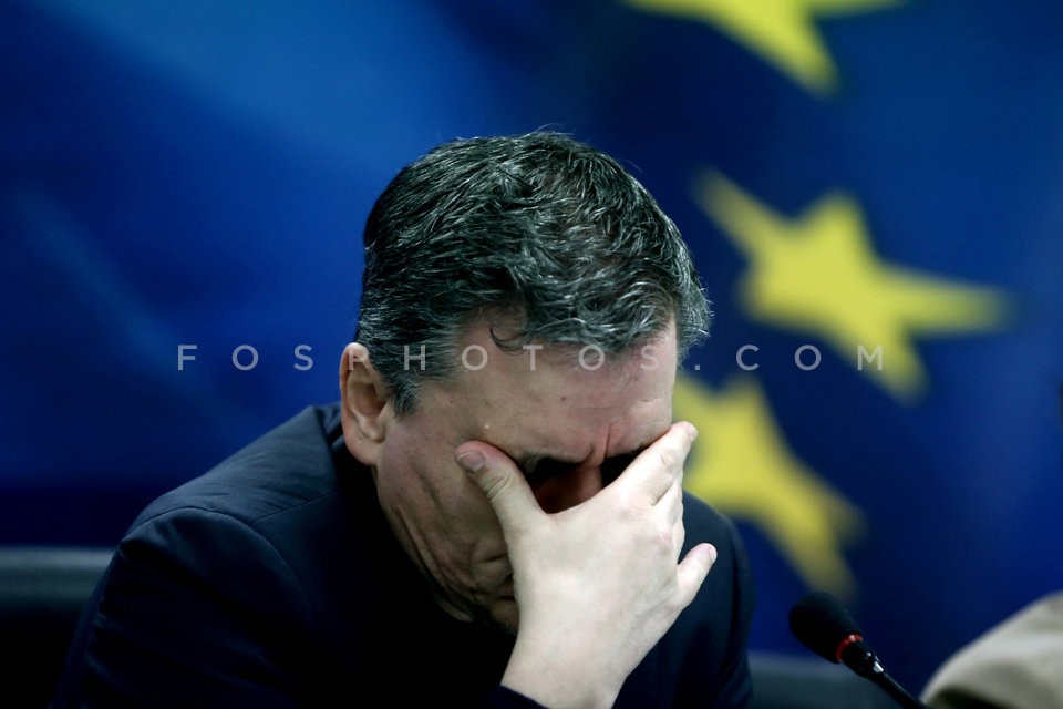 Press conference of Greek Finance Minister Euclid Tsakalotos  /  Συνέντευξη τύπου του Ευκλείδη Τσακαλώτου