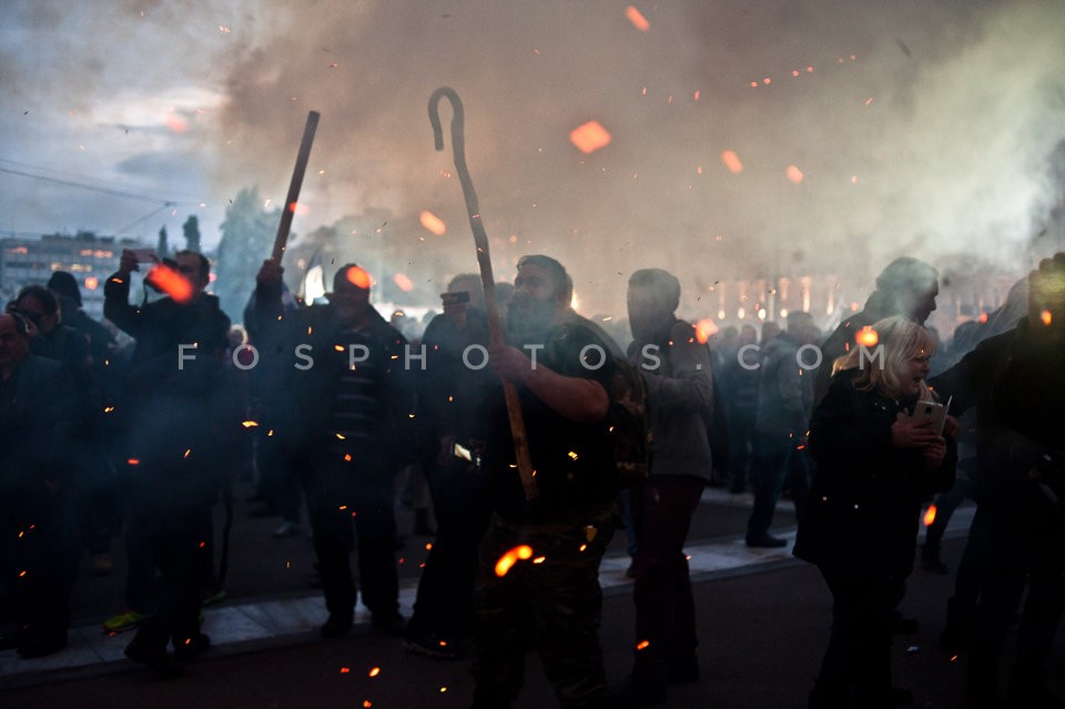 Greek farmers demonstrate in central Athens / Αγροτικό συλλαλητήριο στο Σύνταγμα