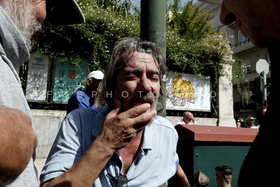 Pensioners in proetst march / Πορεία συνταξιούχων στο Μαξίμου