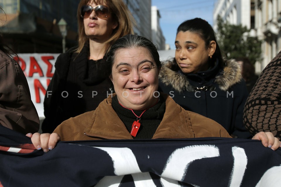 Demonstration by people with disabilities /  Πορεία διαμαρτυρίας ΑμΕΑ.