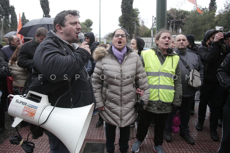 Municipality workers protest / Πορεία εργαζομένων στους ΟΤΑ