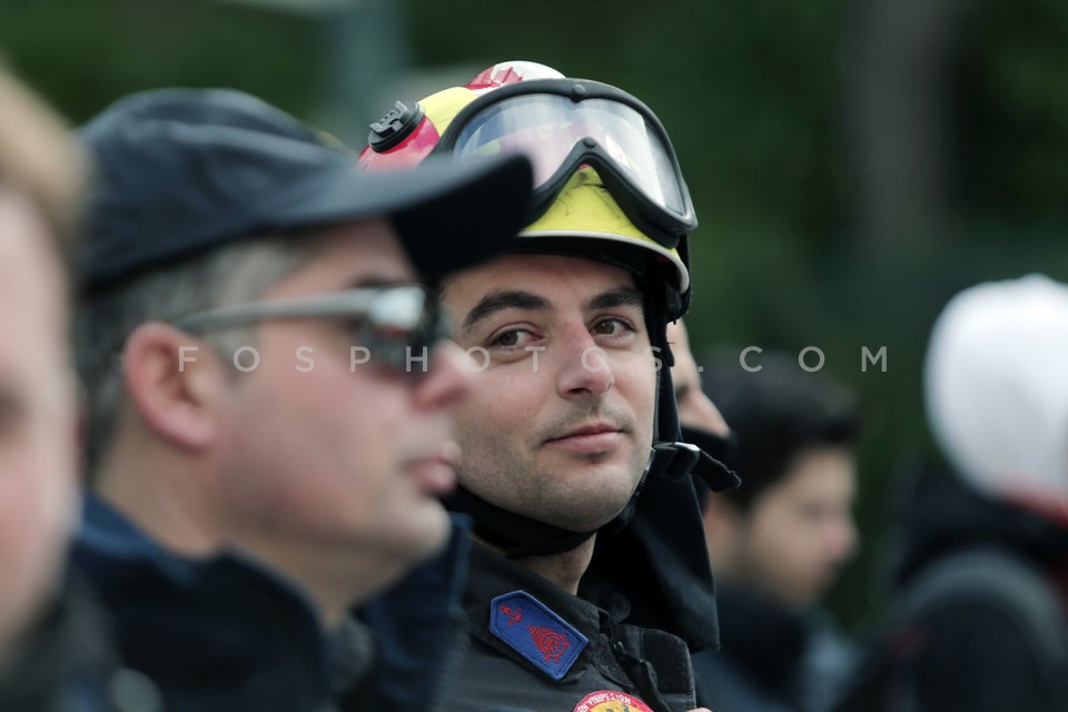 Firemen in protest march in central Athens / Συλλαλητήριο πυροσβεστών στην Αθήνα