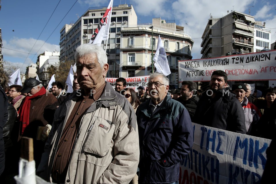 Protest rally by farmers in central Athens / Πανελλαδικό αγροτικό συλλαλητήριο