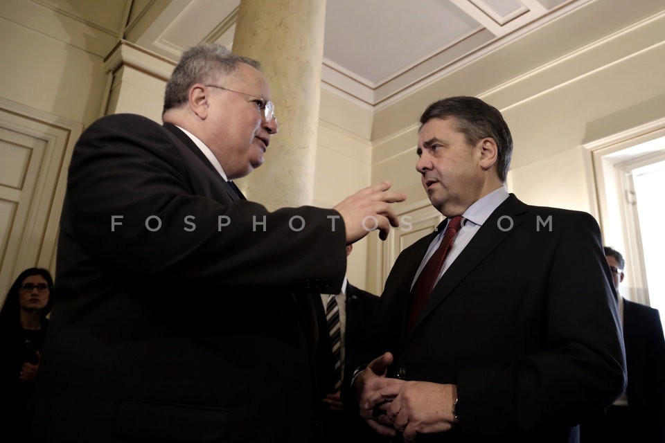 Sigmar Gabriel - Νίκος Κοτζιάς - Nikos Kotzias / Ζίγκμαρ Γκάμπριελ