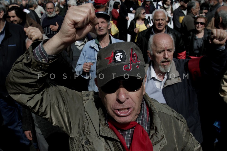 Paensioners protest in Athens / Συγκέντρωση διαμαρτυρίας συνταξιούχων