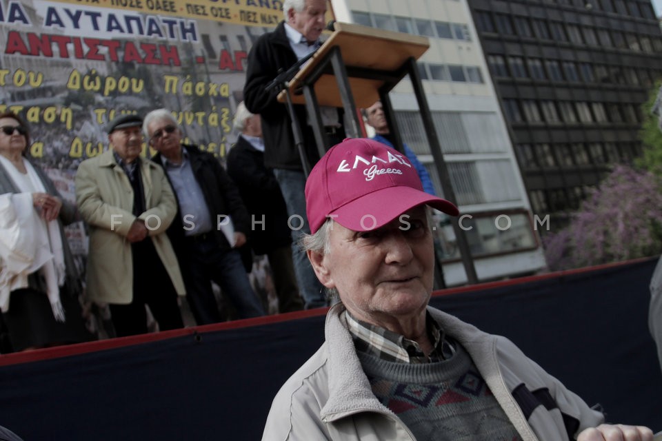 Paensioners protest in Athens / Συγκέντρωση διαμαρτυρίας συνταξιούχων