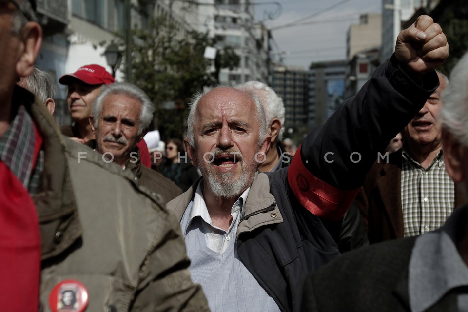 Paensioners protest in Athens / Συγκέντρωση διαμαρτυρίας συνταξιούχων