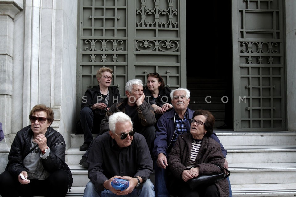 Paensioners protest in Athens / Συγκέντρωση διαμαρτυρίας συνταξιούχων