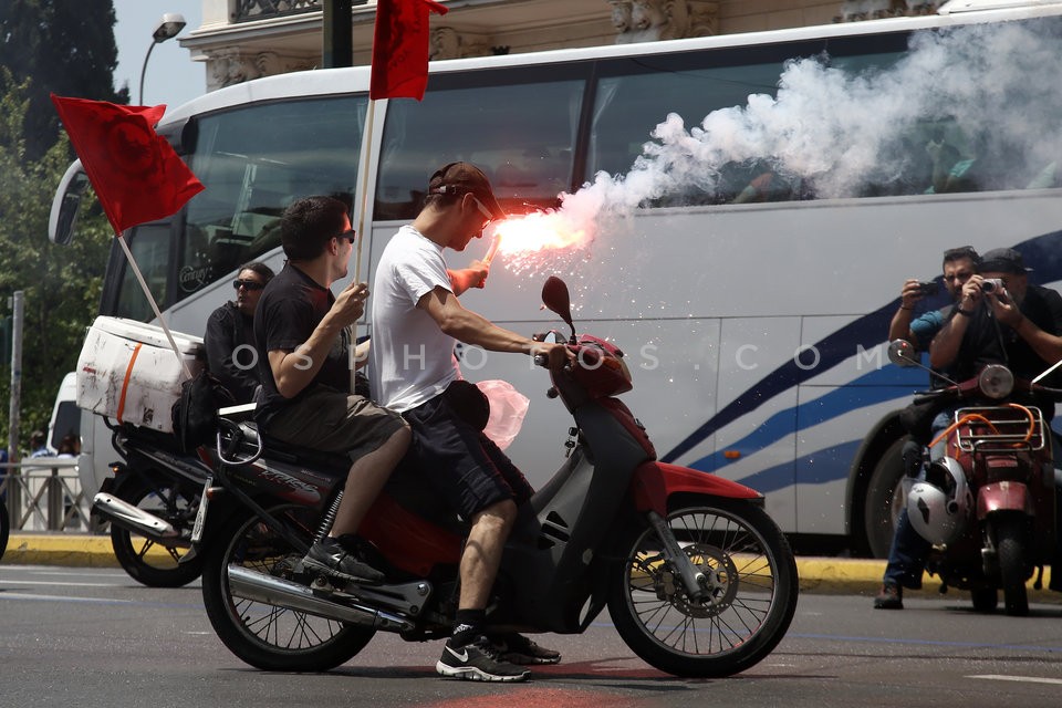 Motorized march in central Athens  / Συγκέντρωση-μοτοπορεία στο κέντρο της Αθήνας