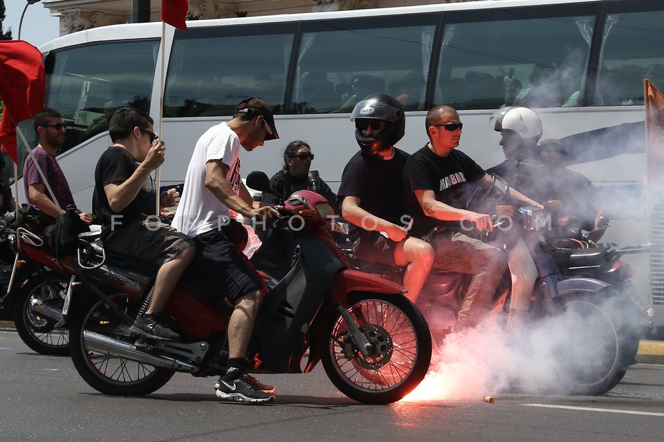 Motorized march in central Athens  / Συγκέντρωση-μοτοπορεία στο κέντρο της Αθήνας