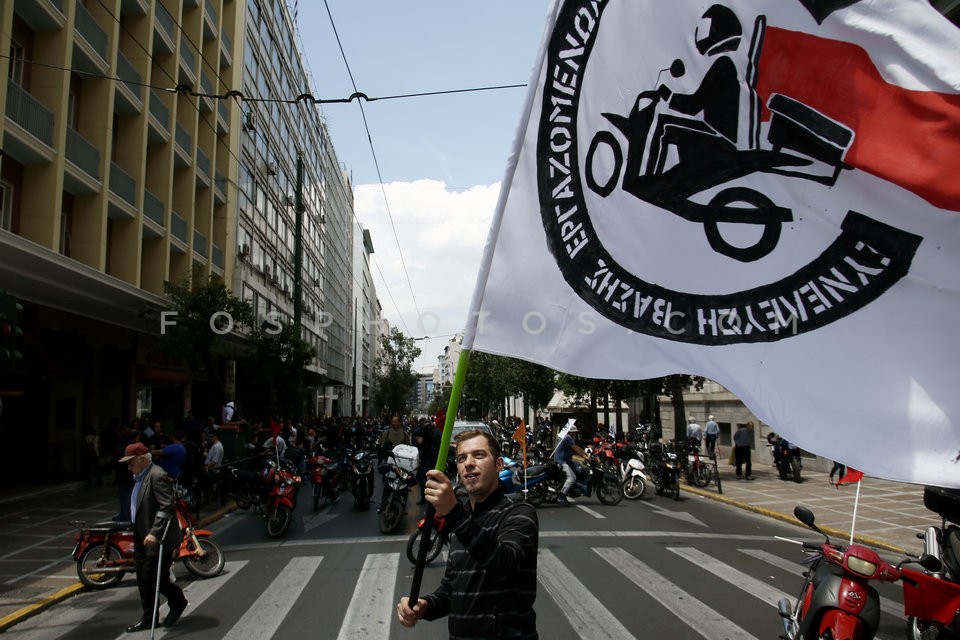 Motorized march in central Athens  / Συγκέντρωση-μοτοπορεία στο κέντρο της Αθήνας