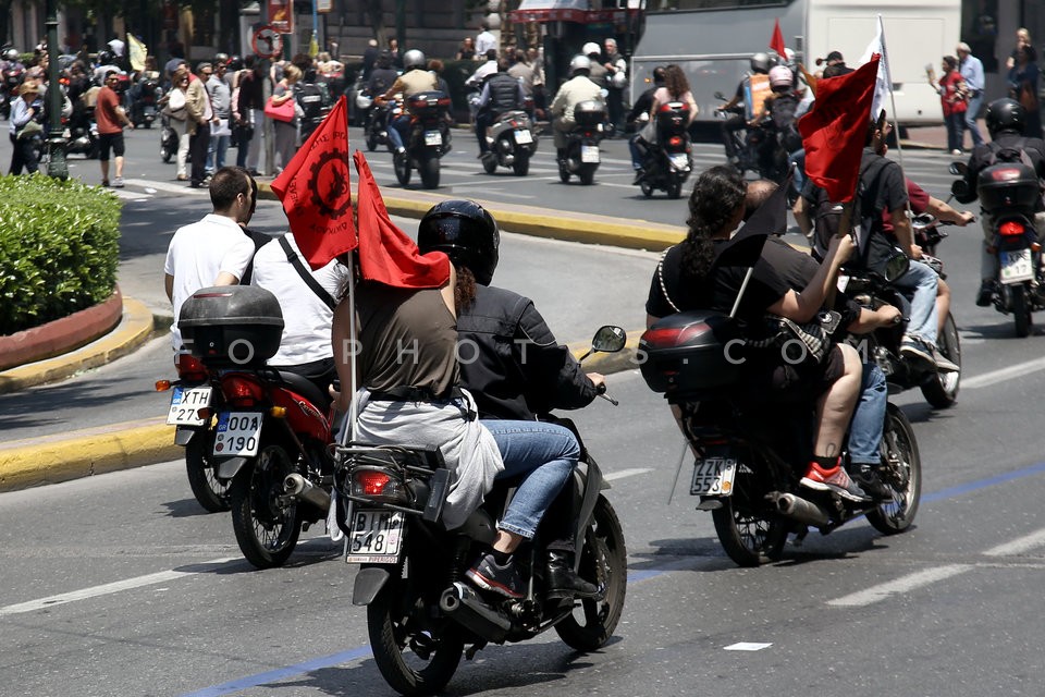 Motorized march in central Athens  / Συγκέντρωση-μοτοπορεία στο κέντρο της Αθήνας