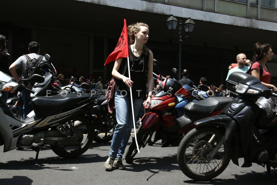 Motorized march in central Athens  / Συγκέντρωση-μοτοπορεία στο κέντρο της Αθήνας