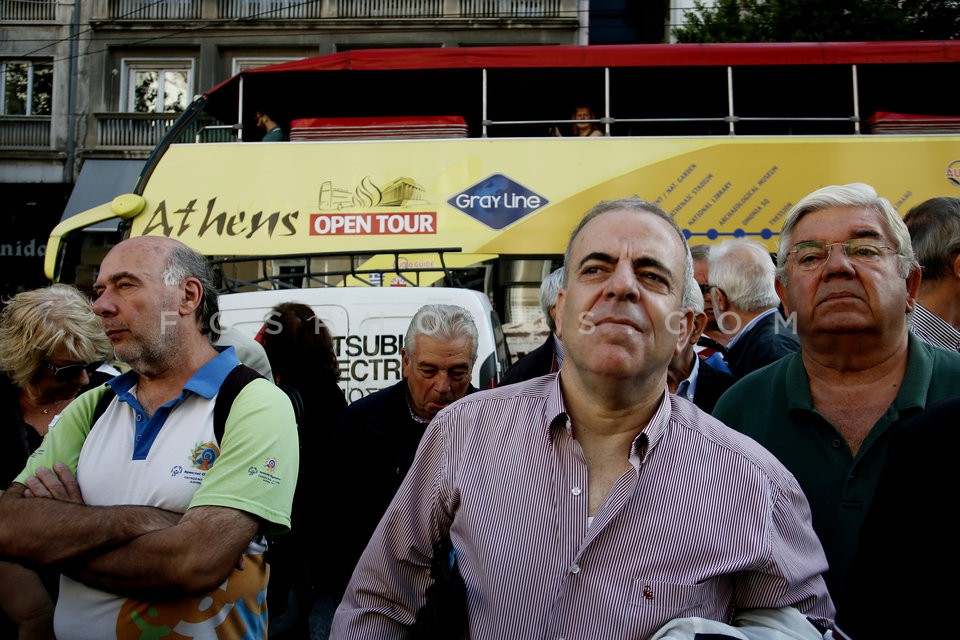 Rally against pension cuts / Συγκέντρωση διαμαρτυρίας συνταξιούχων