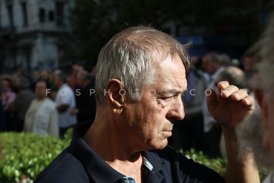 Rally against pension cuts / Συγκέντρωση διαμαρτυρίας συνταξιούχων