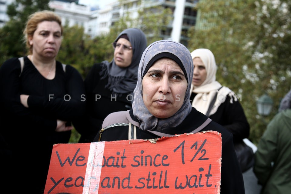 Refugees protest at Syntagma square / Συγκέντρωση διαμαρτυρίας προσφύγων στο Σύνταγμα