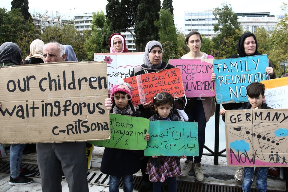 Refugees protest at Syntagma square / Συγκέντρωση διαμαρτυρίας προσφύγων στο Σύνταγμα