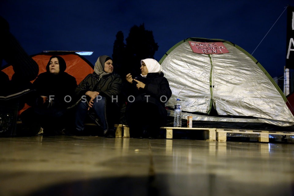 Refugees protest at Syntagma square / Συγκέντρωση διαμαρτυρίας προσφύγων στο Σύνταγμα