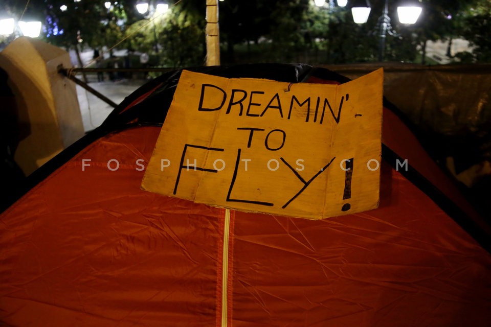 Refugees protest at Syntagma square / Συγκέντρωση διαμαρτυρίας προσφύγων στο Σύνταγμα