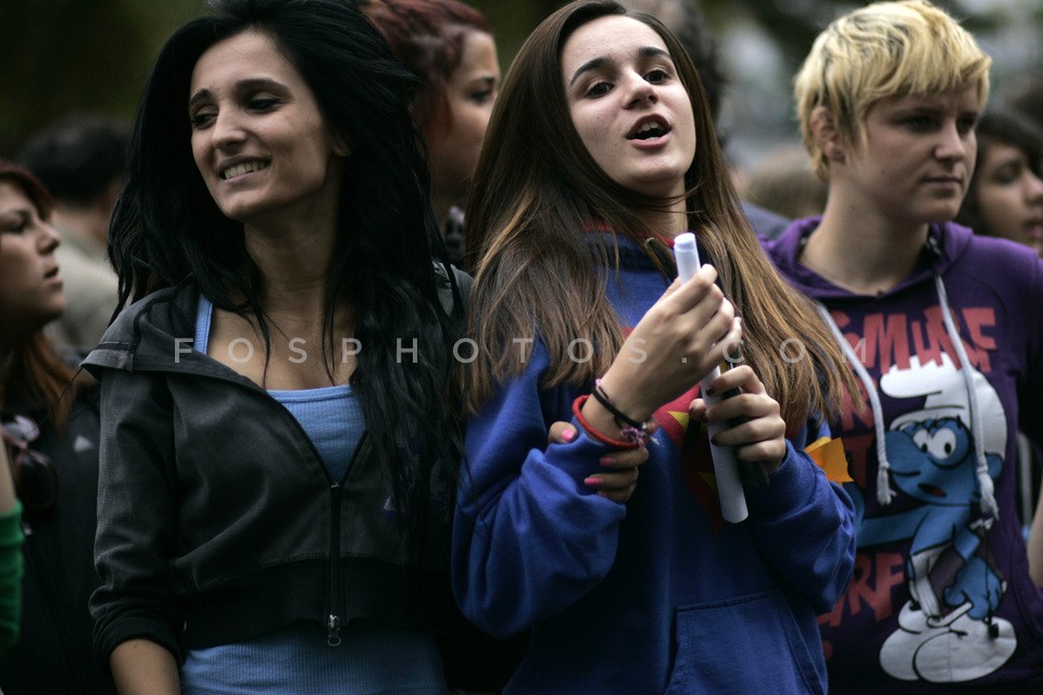 Students protest  / Συγκέντρωση διαμαρτυρίας των μαθητών