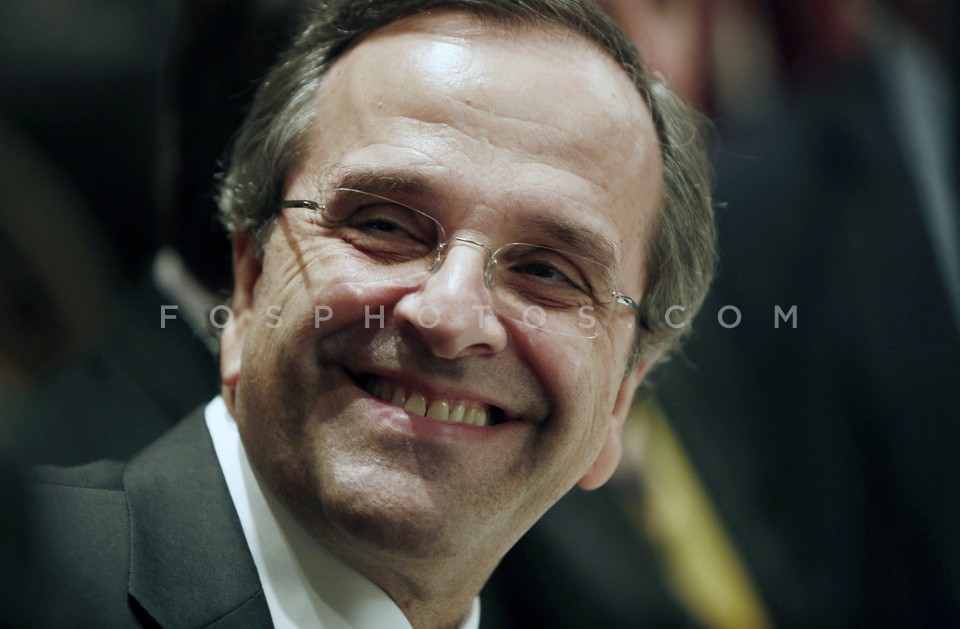 A. Samaras at the IHT conference    /  Ο Α. Σαμαράς στο συνέδριο της Χέραλντ Τρίμπιουν