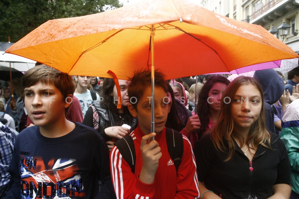 Students protest march  /  Πορεία διαμαρτυρίας μαθητών