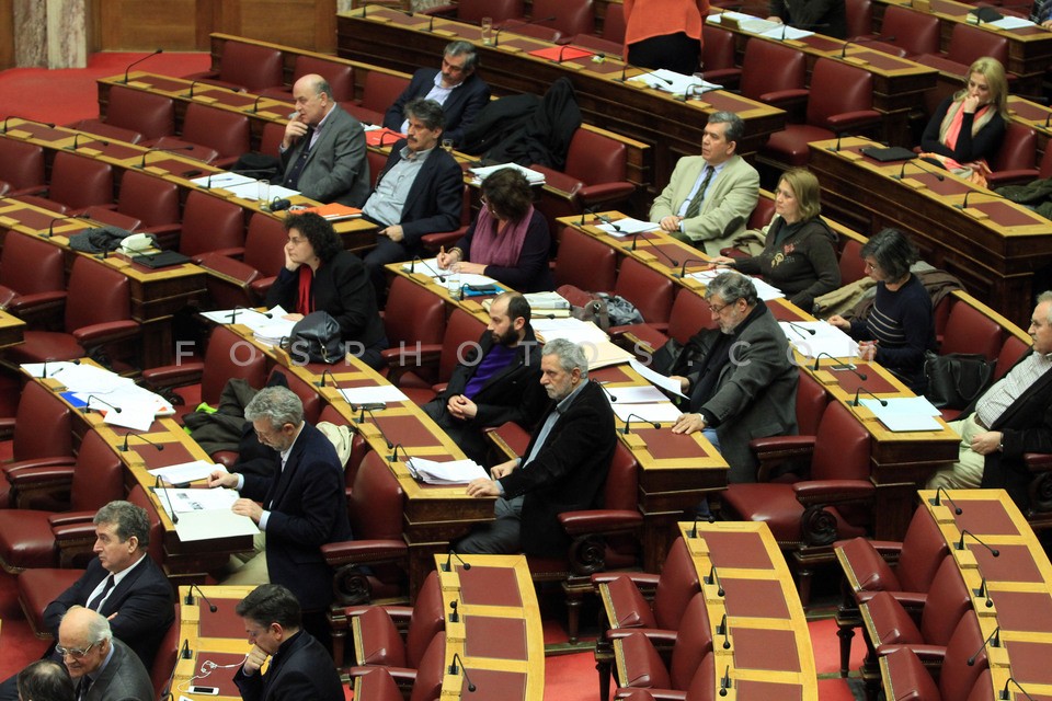 Plenary session at Parliament  /  Συζήτηση στην ολομέλεια της Βουλής