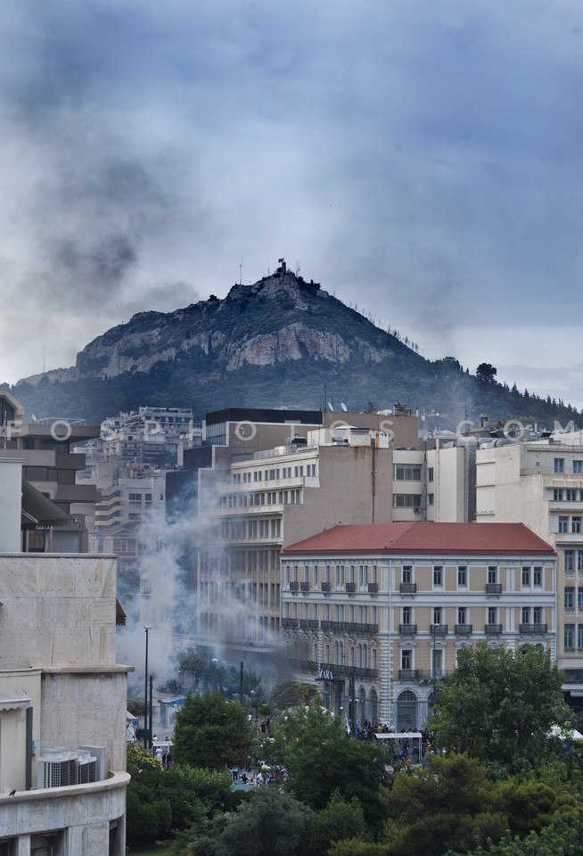 Riots against the Memorandum Vote and austerity measures