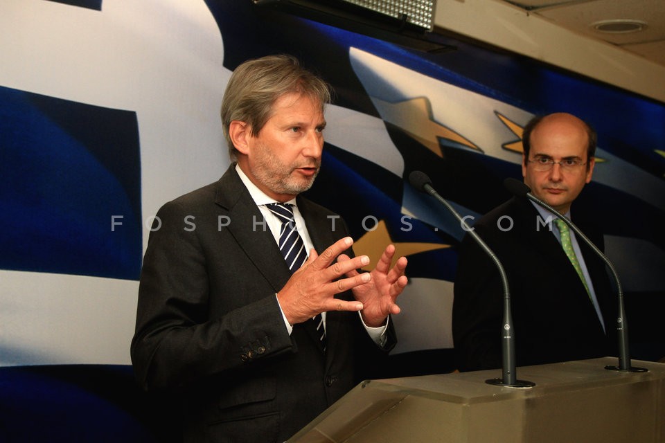 Commissioner Johannes Hahn in Athens  / Ο Ευρωπαίος επίτροπος Γιοχάνες Χάν στην Αθήνα