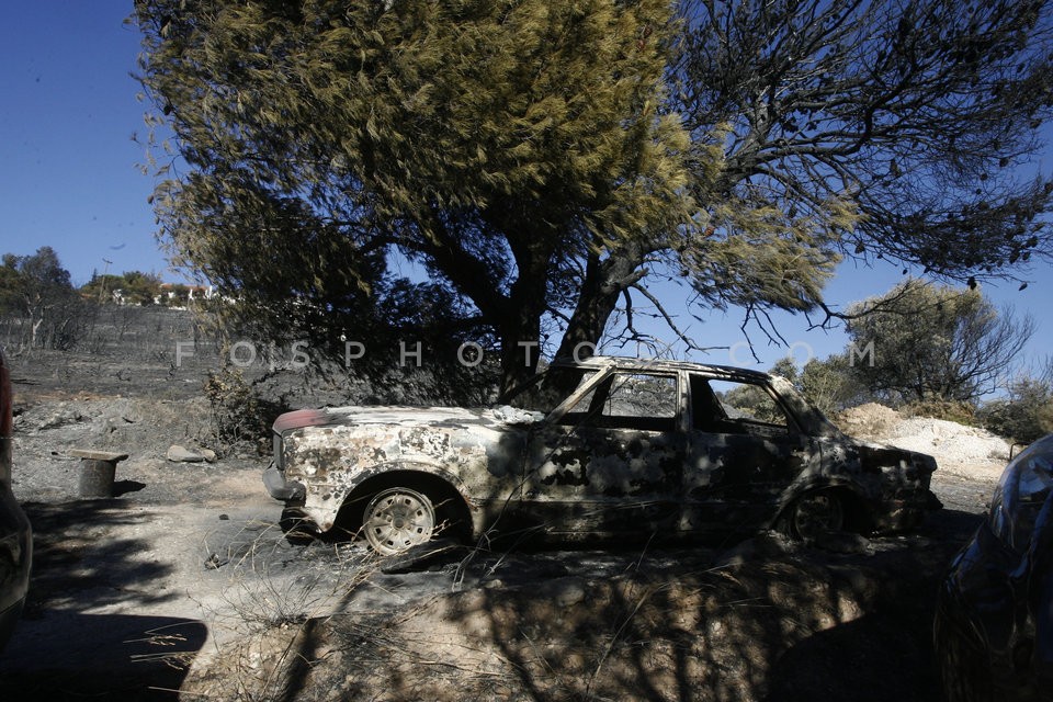 Wildfire at Marathon, Attica / Πυρκαϊά στον Μαραθώνα