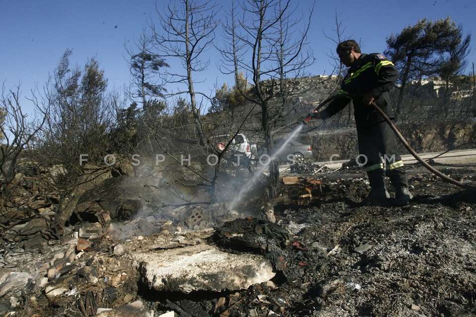 Wildfire at Marathon, Attica / Πυρκαϊά στον Μαραθώνα