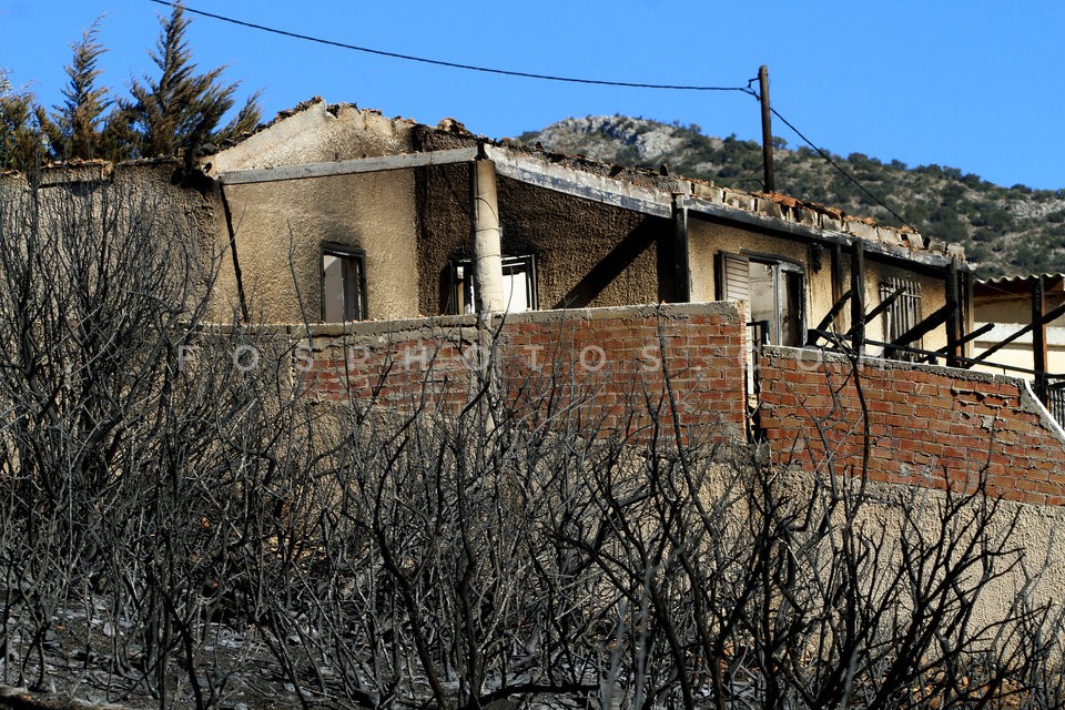 Wildfire at Marathon, Attica / Πυρκαϊά στον Μαραθώνα