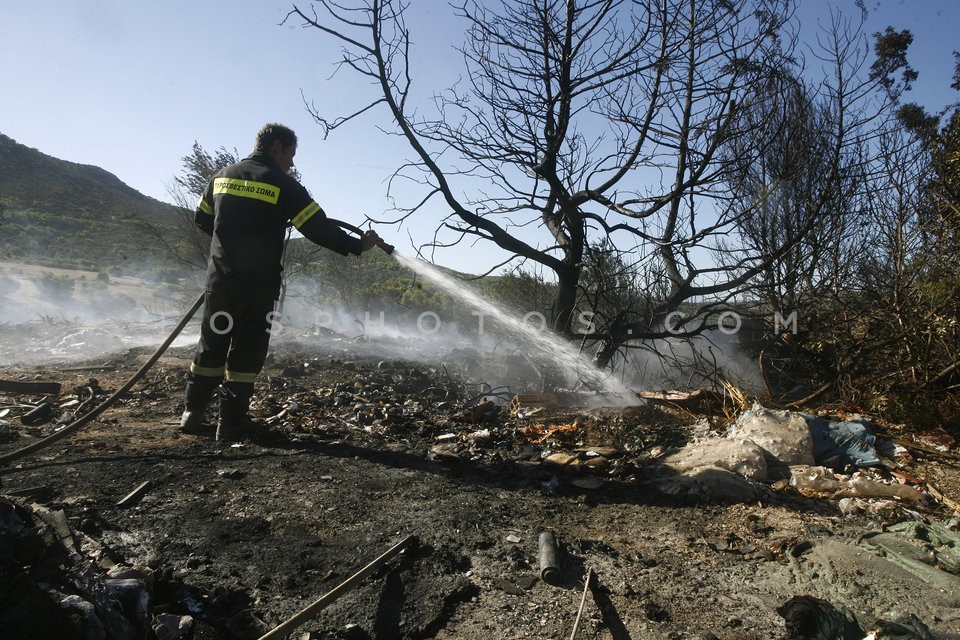 Wildfire at Marathon, Attica / Πυρκαϊά στον Μαραθώνα