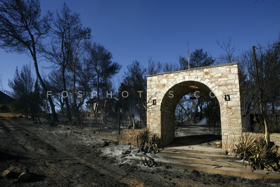 Wildfire at Marathon, Attica / Πυρκαϊά στον Μαραθώνα