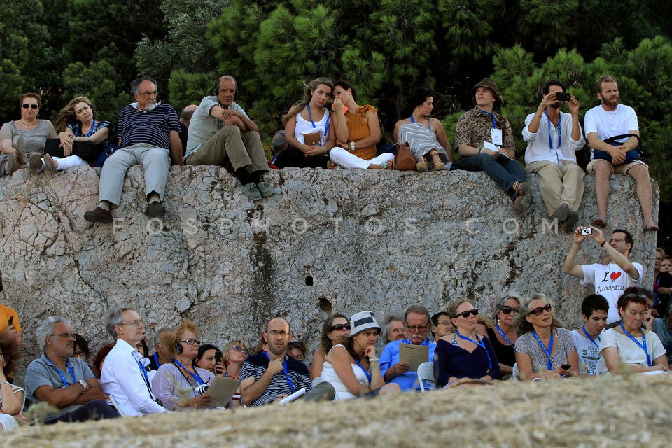 World Congress of Philosophy, session at Pnyx /  Παγκόσμιο συνέδριο φιλοσοφίας  συνεδρία στην Πνύκα