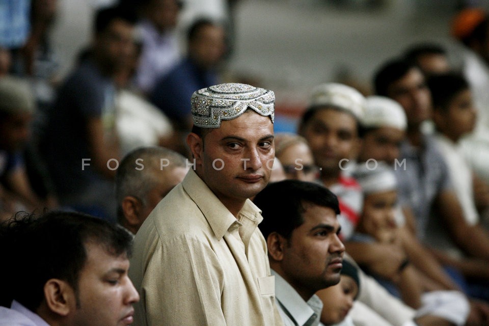 Muslim Prayer at the Peace and Friendship Stadium  (SEF) /  Προσευχή   Μουσουλμάνων στο Στάδιο Ειρήνης και Φιλίας