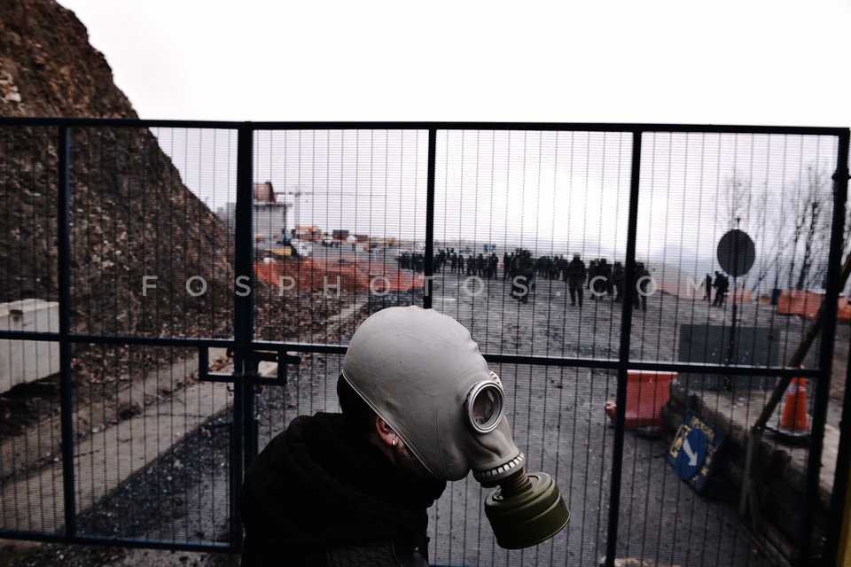 Clashes during a demonstration against Gold mining operation in Chalkidiki / Διαδήλωση κατά της λειτουργίας των μεταλλείων χρυσού στις Σκουριές