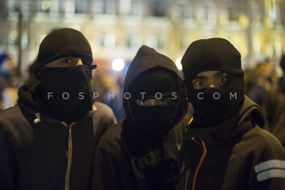 Anti-fascist march in central Athens  / Αντιφασιστική συγκέντρωση στην Ομόνοια και πορεία στο Σύνταγμα