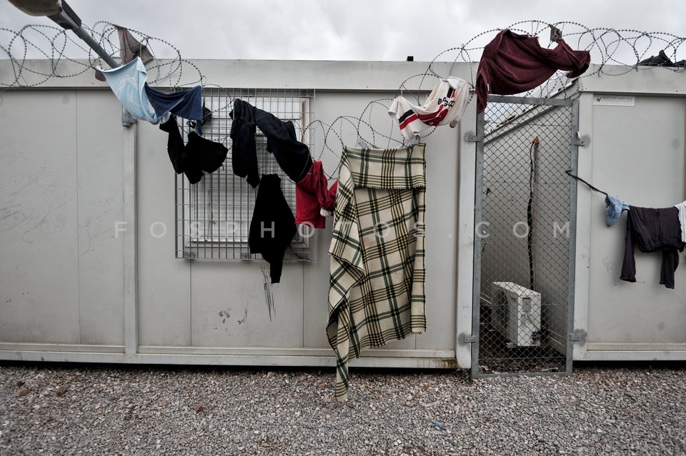 Minister of public order Yannis Panoussis, visiting Amygdaleza detention center / Ο υπουργός προστασίας του πολίτη, Γιάννης Πανούσης, επισκέπτεται το κεντρο κράτησης μεταναστών στην Αμυγδαλέζα