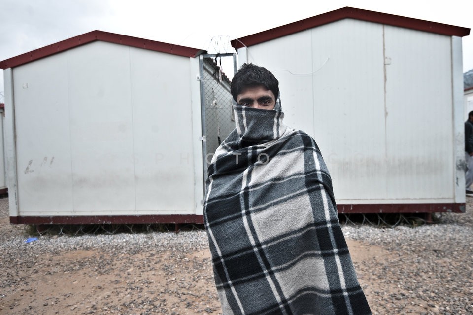 Minister of public order Yannis Panoussis, visiting Amygdaleza detention center / Ο υπουργός προστασίας του πολίτη, Γιάννης Πανούσης, επισκέπτεται το κεντρο κράτησης μεταναστών στην Αμυγδαλέζα