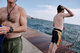Tourists swimming in the waters of Thermaikos Gulf / Τουρίστες κολυμπούν στα νερά του Θερμαικού Κόλπου