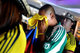 Colombia fans are watching the match of Mundial 2014/ Οπαδοί της Κολομβίας παρακολουθούν τον αγώνα του Μουντιάλ 2014